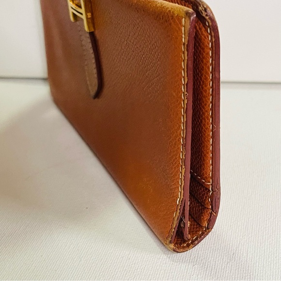 HERMES Bearn Brown Calf Leather Long Bifold Wallet - Picture 4 of 10